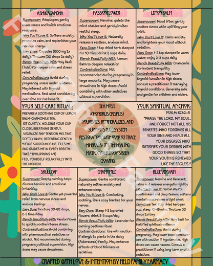 The Herbal Gospel: Nervous System Cheatsheet